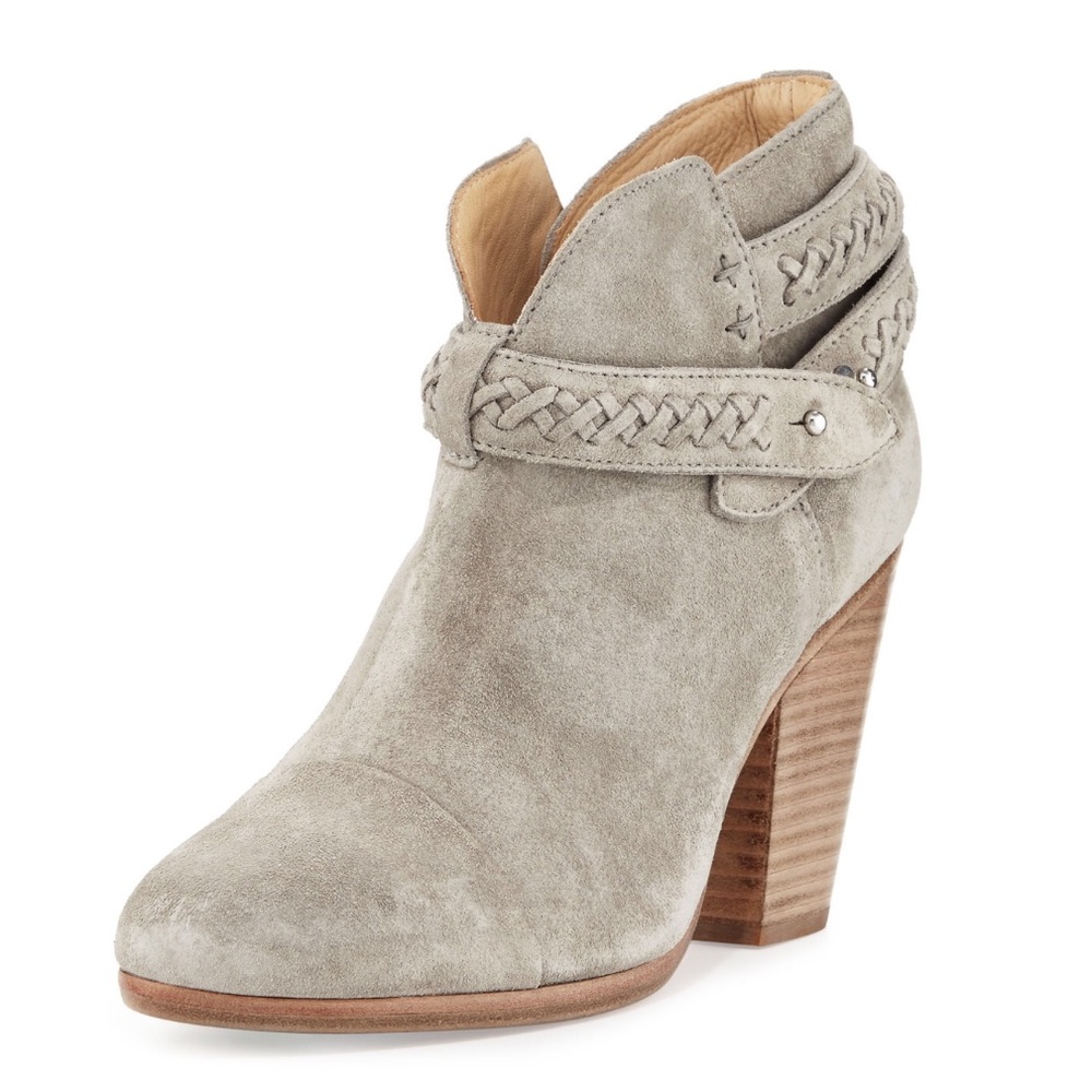 Rag & Bone Harrow Grey Suede Ankle Booties